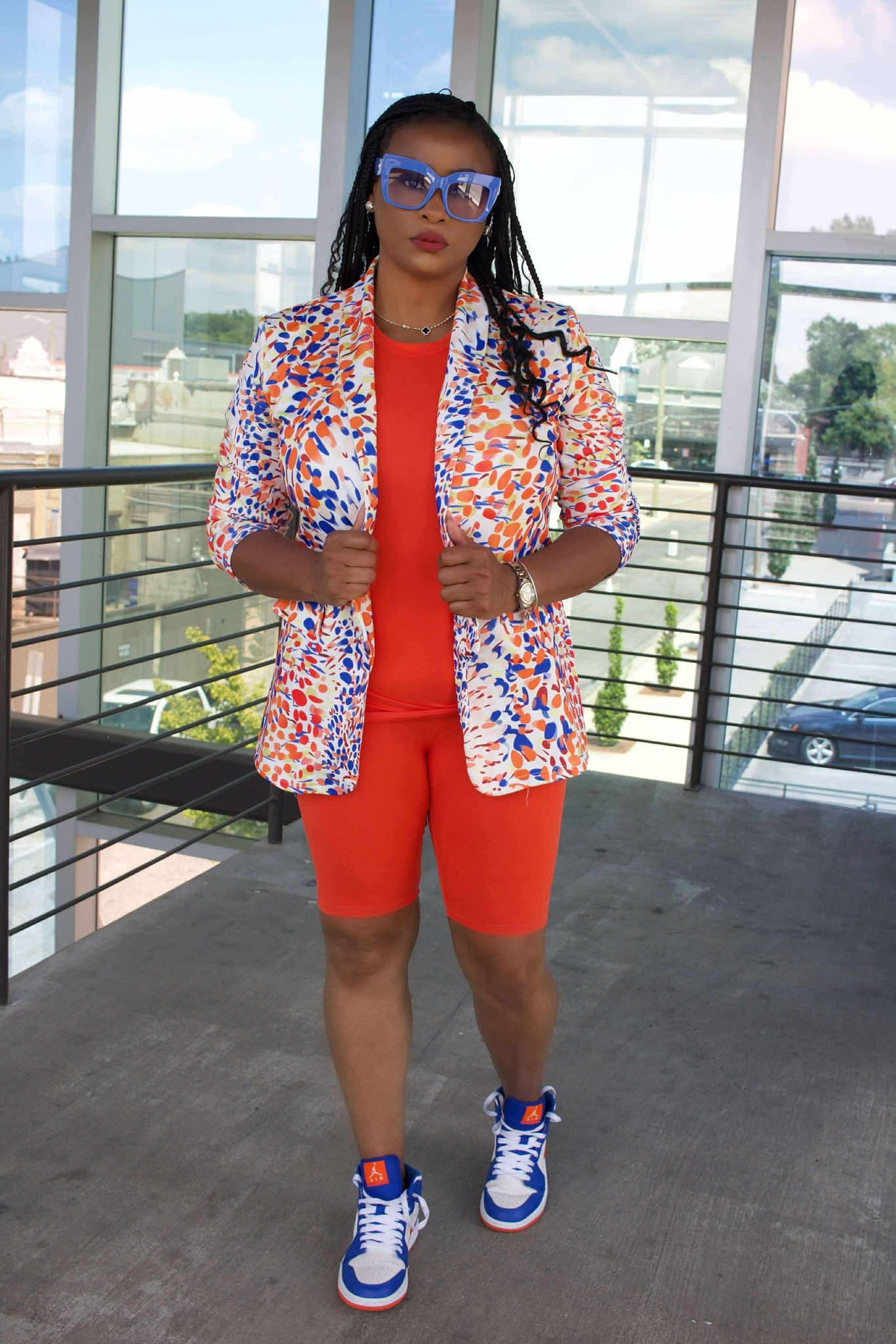 Chill days, orange biker set
