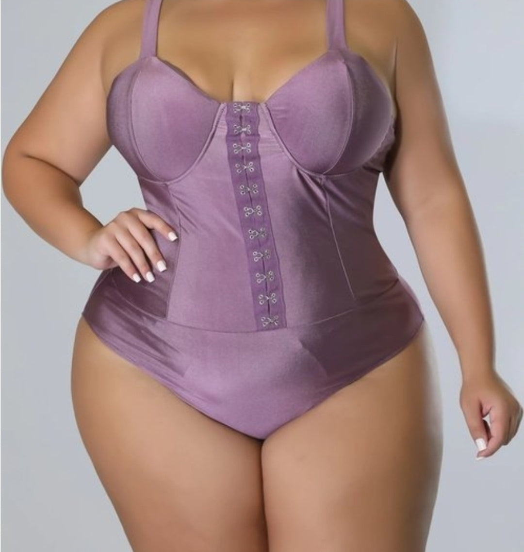 "Seduce me "bodysuit ( Plum) plus size
