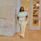 Fringe me down" multi-color high waist pants
