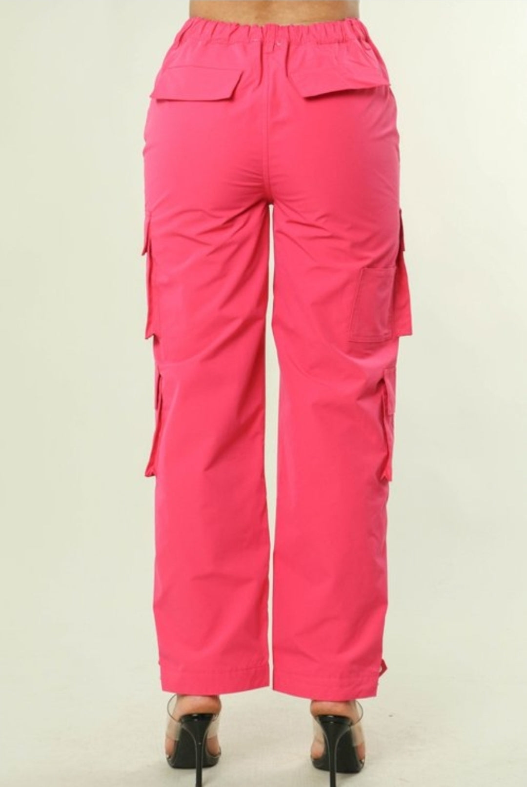 Precious " cargo jeans ( hot pink) Sm-lg