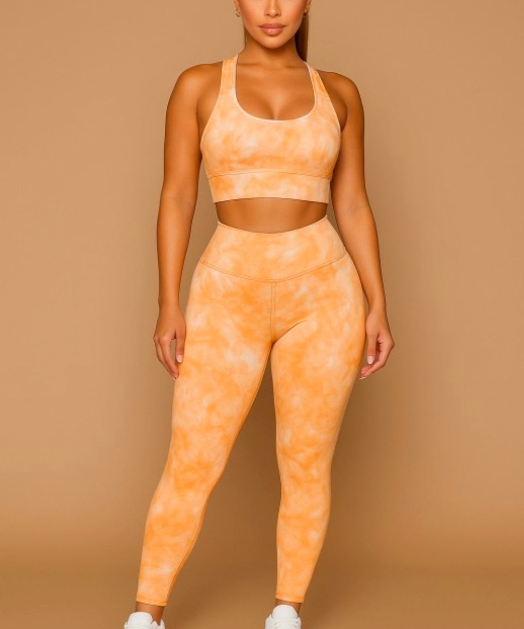 The " Tia two-piece tie-dye set ( Rust)