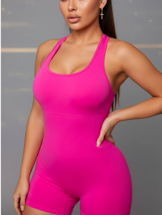 Candy" pink romper