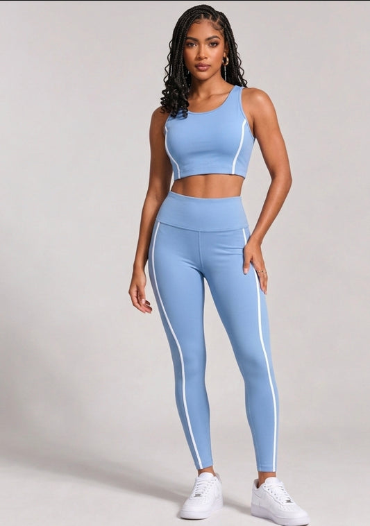 D'lyla two-piece set ( Blue)