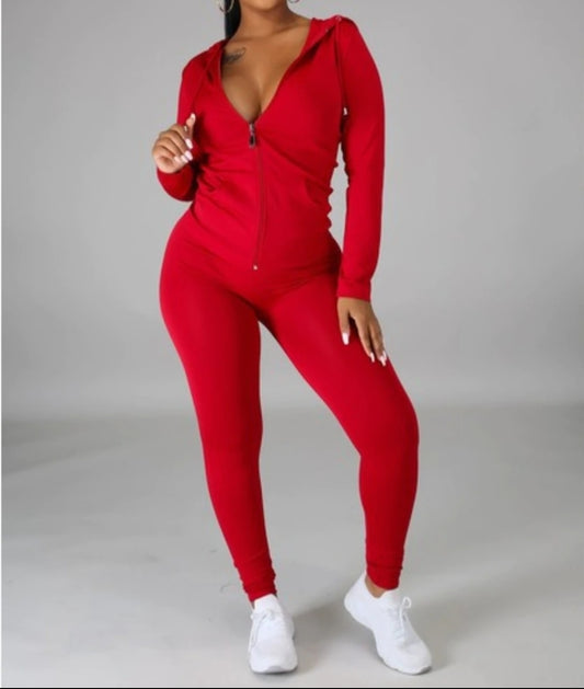 Red 2 piece legging set