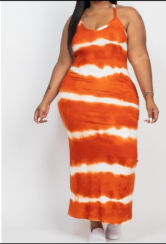 Tie dye maxi dress ( mango passion)