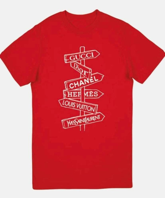 Red Designer tee