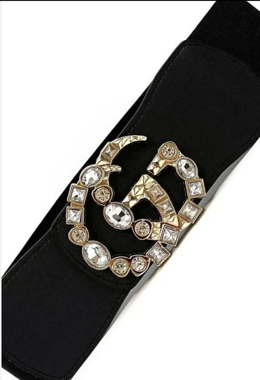 GG clear elastic stretch belt