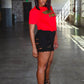 Kissy " black  distressed shorts ( Junior sizes)